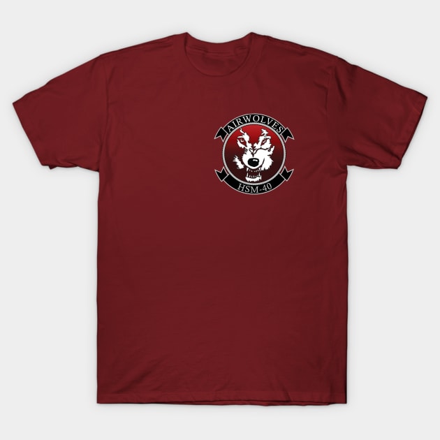 Helicopter Maritime Strike Squadron (HSM) 40 Airwolves, T-Shirt by Airdale Navy